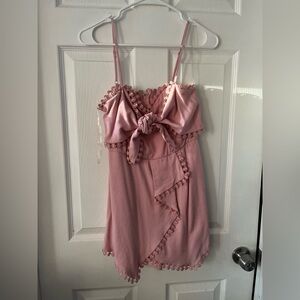 Preloved Francesca’s collection Mi Ami pink romper - Small